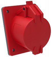 Розетка кабельная встраиваемая IEK Magnum ССИ-415 16А 3Р+PЕ+N 400В IР44 красный картинка 